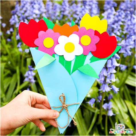 Paper Flower Bouquet Craft Sweet Spring Flower Craft Arty Crafty Kids