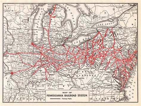 Pennsylvania Railroad Route Map