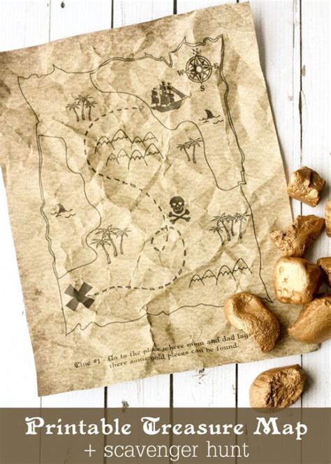 Printable Treasure Map Kids Activity Free Coloring Pages And