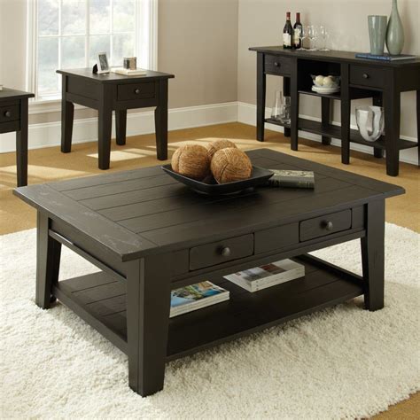 Square Coffee Table With Drawers Stylish Tables Design Ideas