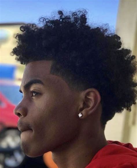 The best black boys haircuts combine a cool style with functionality. BE NICE ♓ | Haircuts for curly hair, Male haircuts curly