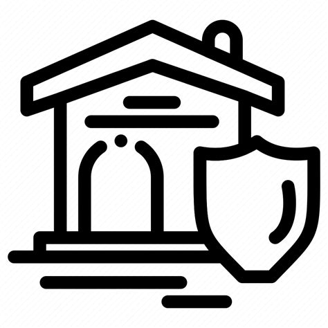 Estate House Real Shield Icon Download On Iconfinder