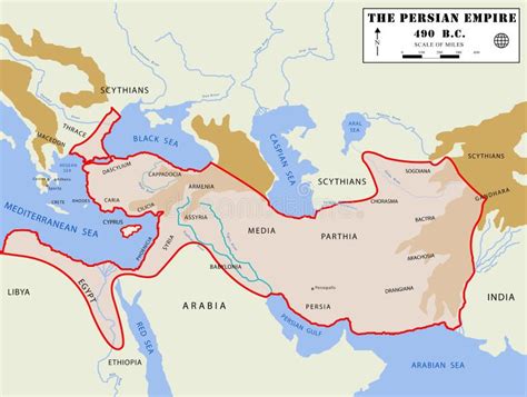 Persian Empire Flag Map