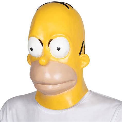 Homer Simpson Latex Full Head Mask Fancy Dress Costume Accessory Ninx