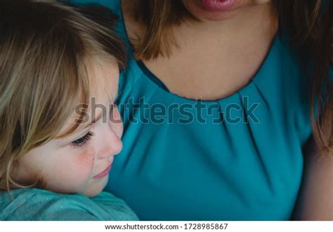 Sad Crying Little Girl Hugging Mother Stock Photo 1728985867 Shutterstock