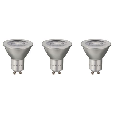 Diall Gu10 144lm Led Reflector Light Bulb Pack Of 3 Departments