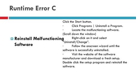 How To Fix Runtime Error C