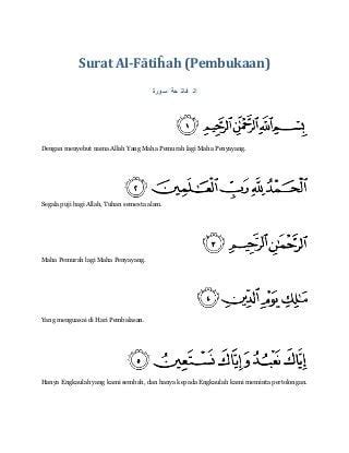 Detail Surat Al Fatihah Dan Artinya Dalam Bahasa Indonesia Koleksi Nomer