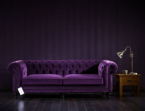 Pin By Tangie West On Chesterfield Purple Sofa Sofa Purple Furniture