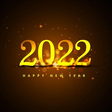 Free Vector 2022 New Year Creative Text Card Background