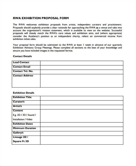 Exhibition Planning Template
