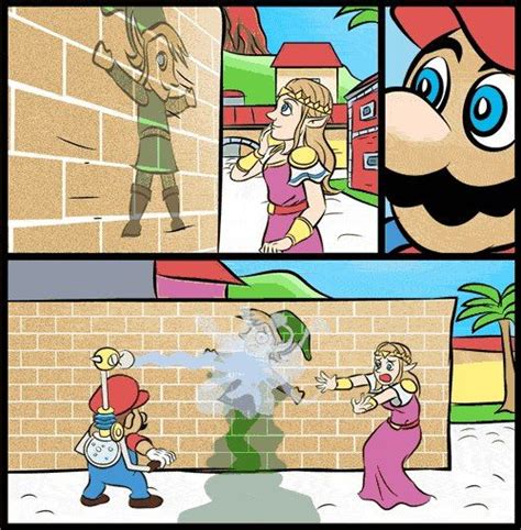A Link To The Past 2 Drawing Link Got A Problem With Mario From Super