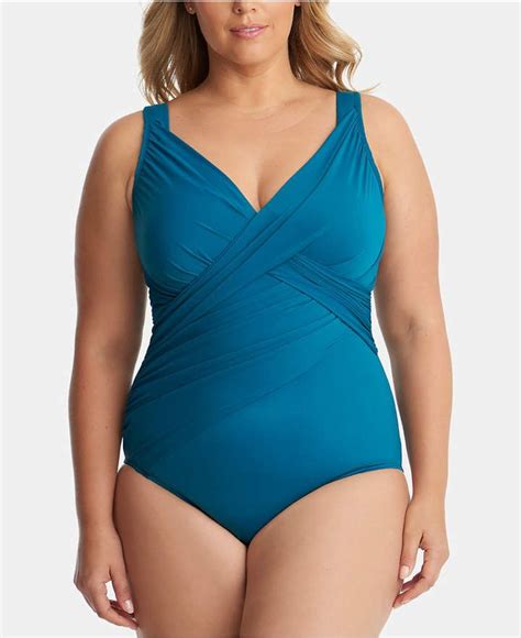 miraclesuit plus size revele underwire tummy control one piece swimsuit women swimsuit plus