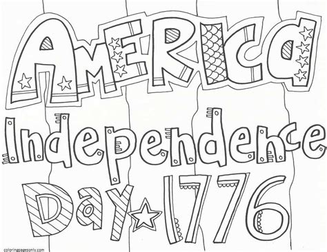 God Bless America Coloring Pages 4th Of July Coloring Pages