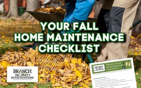 Your Fall Home Maintenance Checklist To Print Branch Property