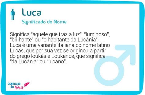 Significado Do Nome Luca Significado Dos Nomes