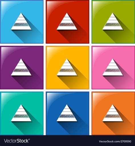 Triangle Icons Royalty Free Vector Image Vectorstock