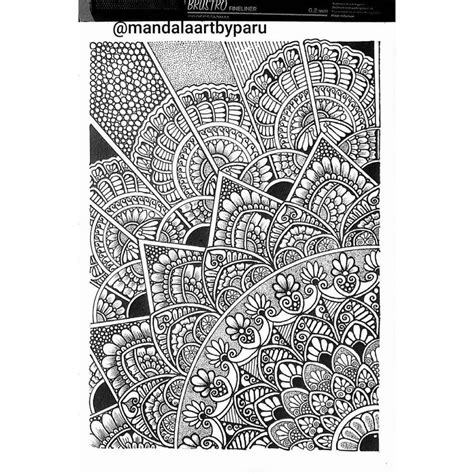 Mandala Art By Parvathi On Instagram Half Mandala 😇 Notebook