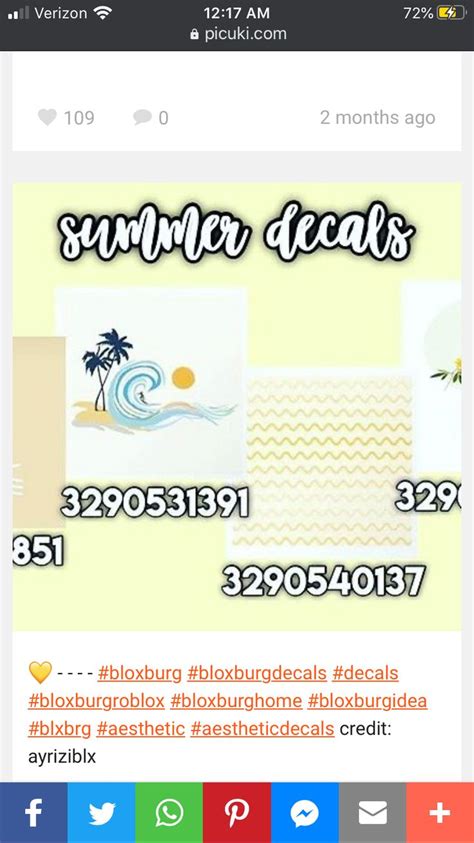 A Phone Screen With The Words Summer Decals On It And An Image Of Palm