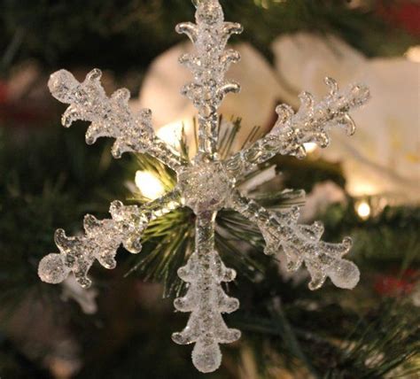 Glass Glittered Snowflakes Set Of 3 Glitter Glass Christmas