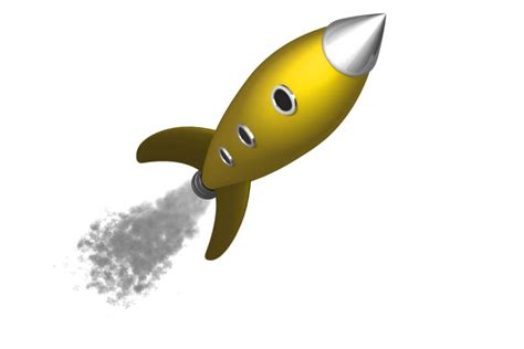 Single Rocket Blasts Off Great Powerpoint Clipart For Presentations