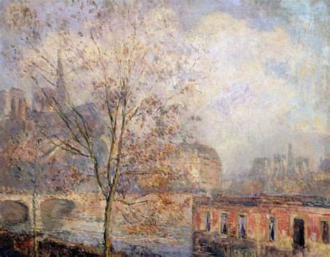 Notre Dame Of Paris In Autumn 19th20th Century French