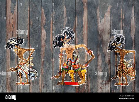 Old Traditional Puppets Of Bali And Jawa Island Wayang Kulit Culture