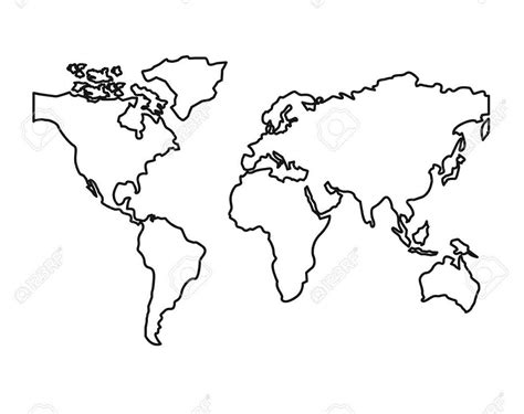Simple Drawing Blank World Map World Map Coloring Page World Map Images