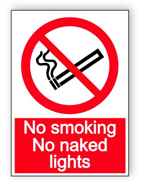 No Smoking Or Naked Lights Safety Sign Portrait Design Your Sign My Xxx Hot Girl