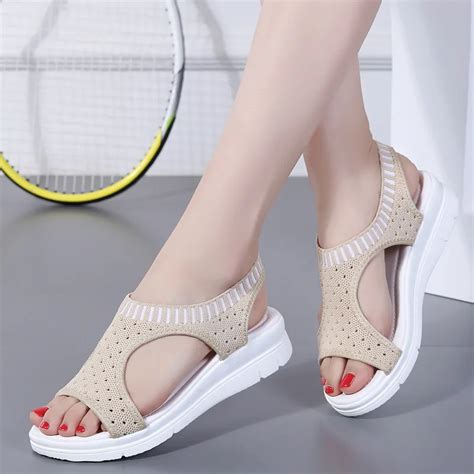 New Fashion Women Sandals Summer New Platform Sandal Shoes Breathable Comfort Shopping Ladies