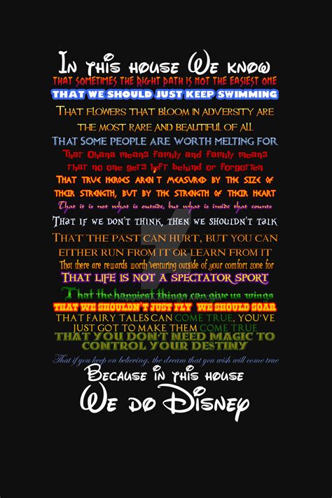 In This House We Do Disney Inspirational Quotes Disney In This House