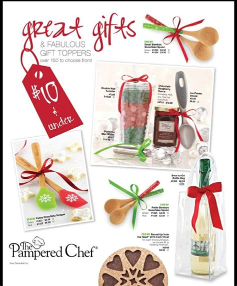 An Advertisement For Pampered Chefs Holiday T Guide With Images Of