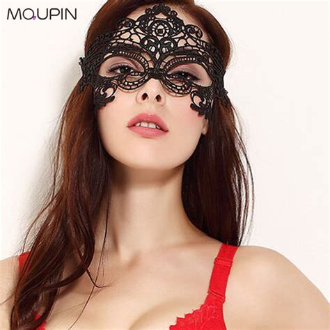Mqupin Sexy Erotic Easter Party Ball Black Lace Gothic Wind Mask Sexy Ball Lace Mask Cosplay