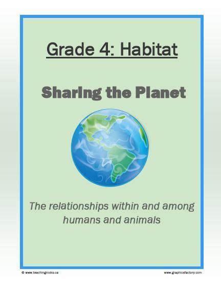 Grade 4 Habitat Sharing The Planetcross Curricular Activities To