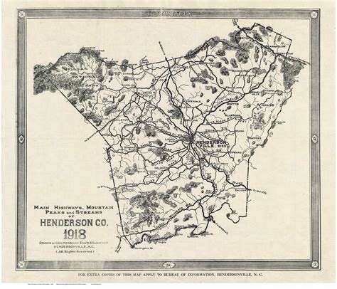 Henderson County North Carolina Old Wall Map Images And Photos Finder