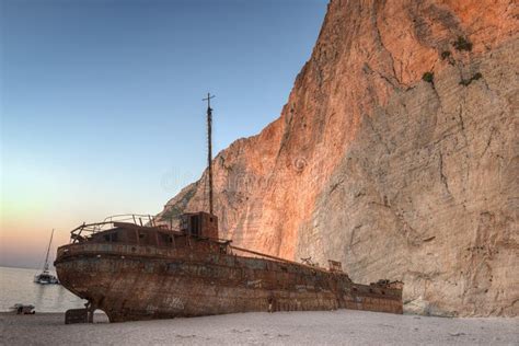 Shipwreck At Navagio Beach Zakynthos Editorial Photo Image Of Coast