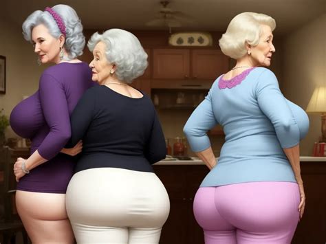 Make Photo K Granny Showing Her Big Booty And Womanfriend Big