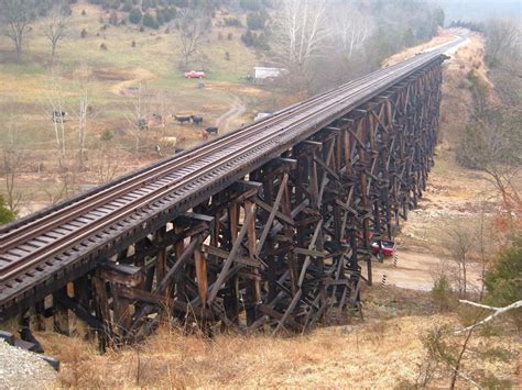 This 40 Trestle Bridge Spanning The Valley Was Constructed By The Us
