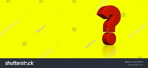 3d Red Question Mark Banner Concept Stock Illustration 2083298692