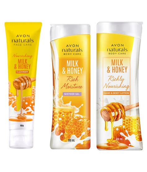 Avon Naturals Milk And Honey Skin Care Combo Set 3 Items In The Set