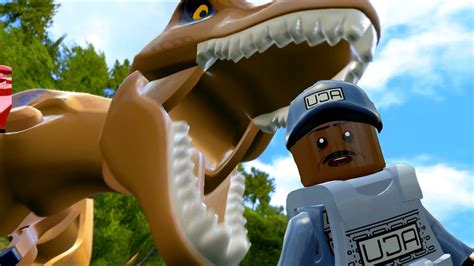 Lego Jurassic World Acu Trooper M2 Performs All Minifigure Cutscenes In Lego Jurassic Park Youtube