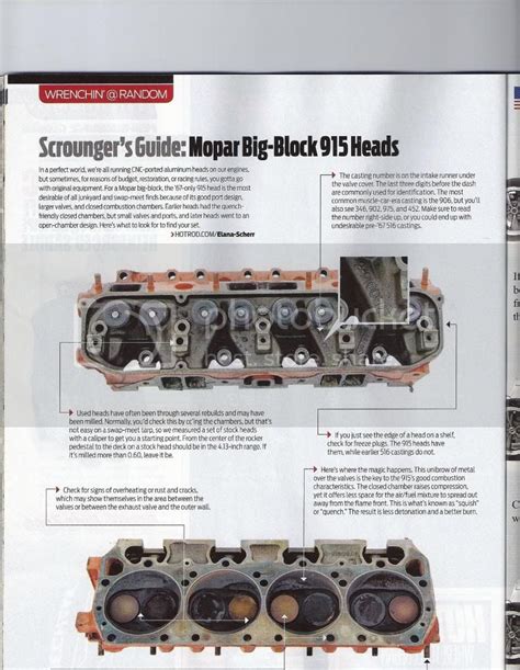 Scroungers Guide To 915 Heads Hot Rod Magazine For A Bodies Only