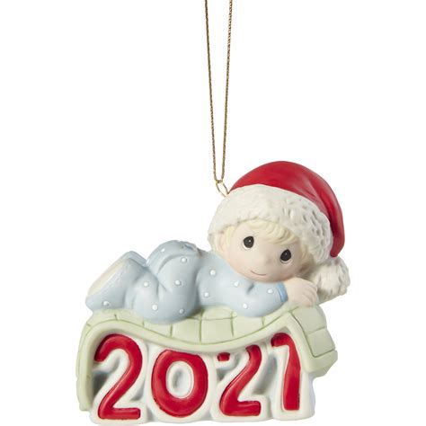 2021 Babys First Christmas Boy Dated Precious Moments Christmas