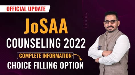 📌 Official Josaa Counseling 2022 Complete Information Choice Filling Option Amit Ahuja Sir