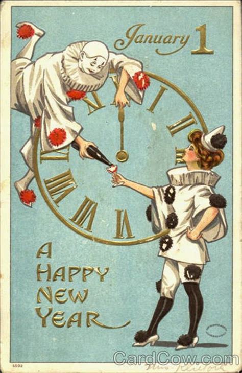 Vintage Happy New Year New Year Greetings Happy New Year