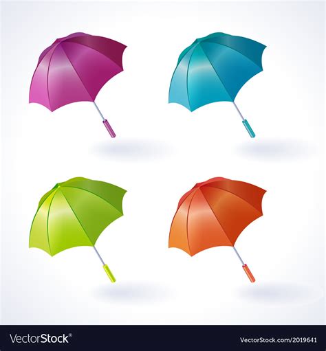 Set Of Umbrellas Royalty Free Vector Image Vectorstock
