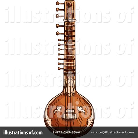 Sitar Clipart 1567994 Illustration By Vector Tradition Sm