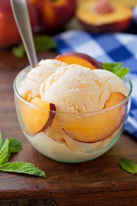 Buttermilk Peach Ice Cream Life Made Simple