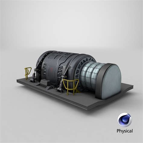 Sci-fi Device Generator PBR 3D Model $79 - .fbx .obj .max .c4d .upk