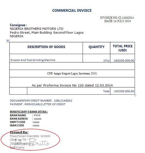 Commercial Invoice Not Issued By The Beneficiary Discrepancy